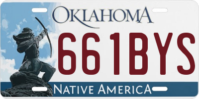 OK license plate 661BYS