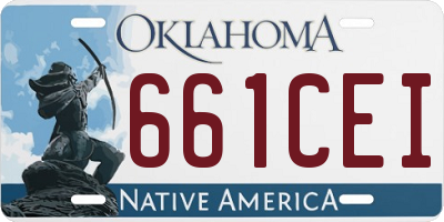 OK license plate 661CEI
