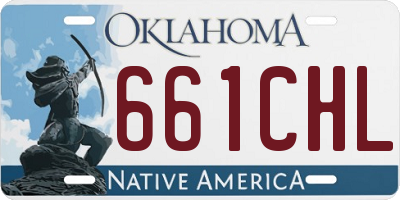 OK license plate 661CHL