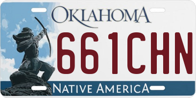 OK license plate 661CHN
