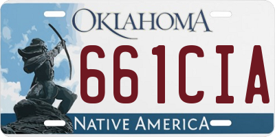 OK license plate 661CIA