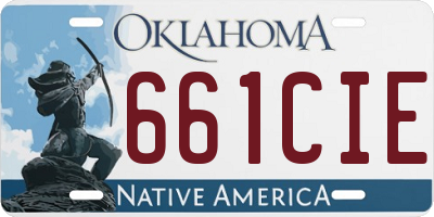 OK license plate 661CIE
