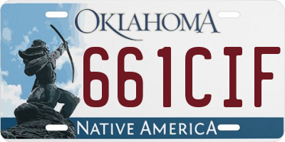 OK license plate 661CIF