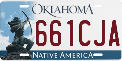 OK license plate 661CJA