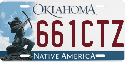 OK license plate 661CTZ