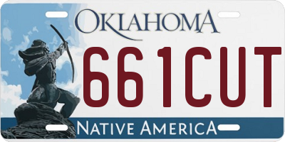 OK license plate 661CUT