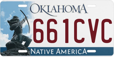 OK license plate 661CVC