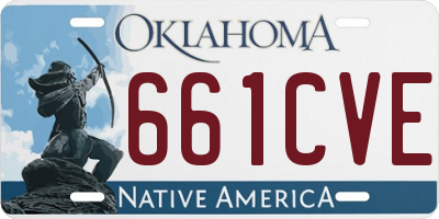 OK license plate 661CVE