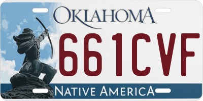 OK license plate 661CVF