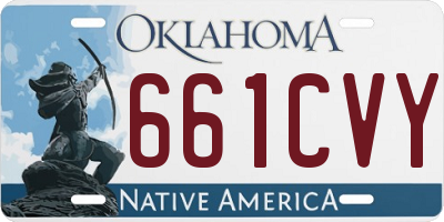 OK license plate 661CVY