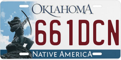 OK license plate 661DCN