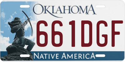 OK license plate 661DGF