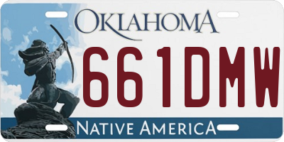 OK license plate 661DMW