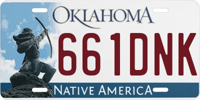 OK license plate 661DNK