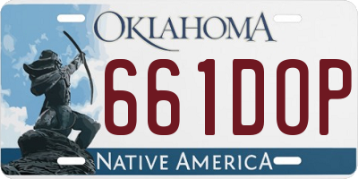 OK license plate 661DOP