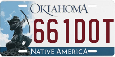 OK license plate 661DOT
