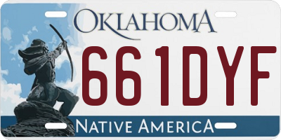 OK license plate 661DYF