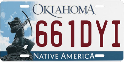 OK license plate 661DYI