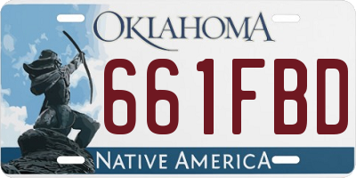 OK license plate 661FBD