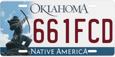 OK license plate 661FCD
