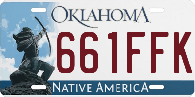 OK license plate 661FFK