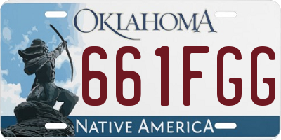 OK license plate 661FGG