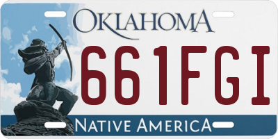 OK license plate 661FGI