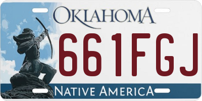 OK license plate 661FGJ