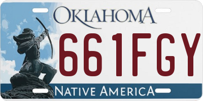OK license plate 661FGY