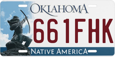 OK license plate 661FHK