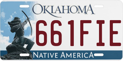OK license plate 661FIE