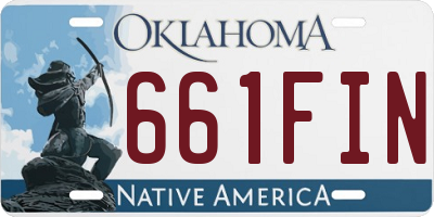 OK license plate 661FIN