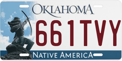 OK license plate 661TVY