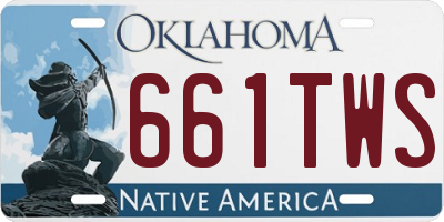 OK license plate 661TWS