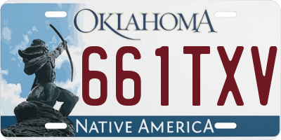 OK license plate 661TXV