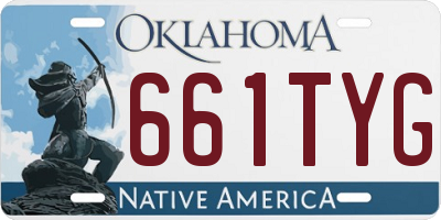OK license plate 661TYG