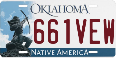 OK license plate 661VEW