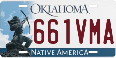 OK license plate 661VMA