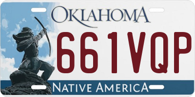 OK license plate 661VQP