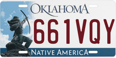 OK license plate 661VQY
