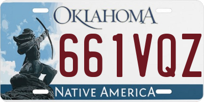 OK license plate 661VQZ