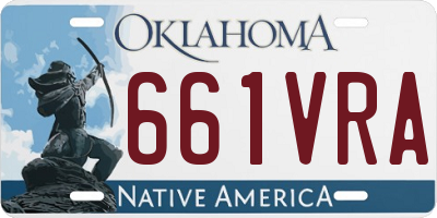 OK license plate 661VRA