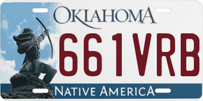 OK license plate 661VRB