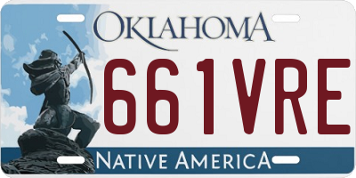 OK license plate 661VRE