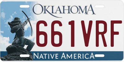OK license plate 661VRF