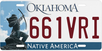 OK license plate 661VRI