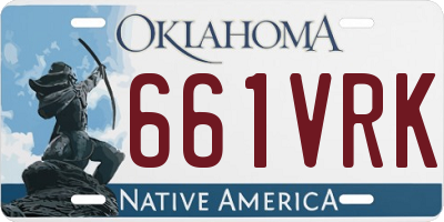 OK license plate 661VRK