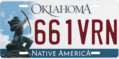 OK license plate 661VRN