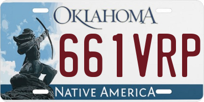 OK license plate 661VRP