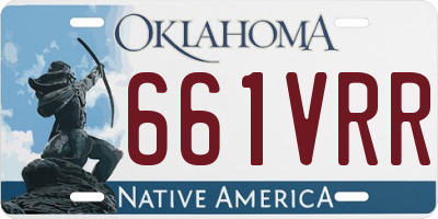 OK license plate 661VRR